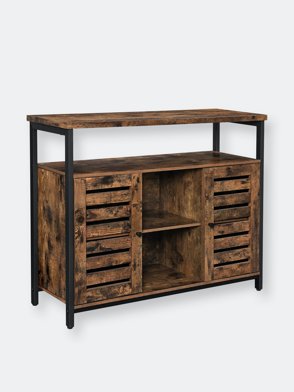 Songmics Vasagle Sideboard, Kitchen Storage Shelves, Louvered Doors, Floor Standing