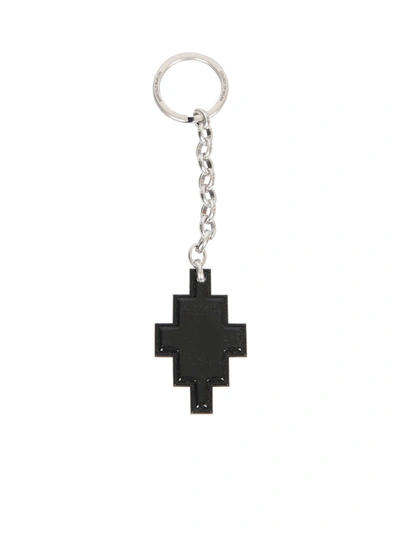 Shop Marcelo Burlon County Of Milan Porta Chiavi Pvc Cross Nero In Black