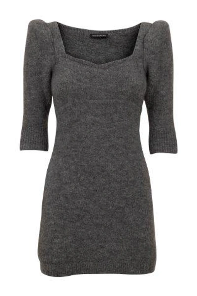 Shop Wandering Knitted Wool Dress Grey Melange