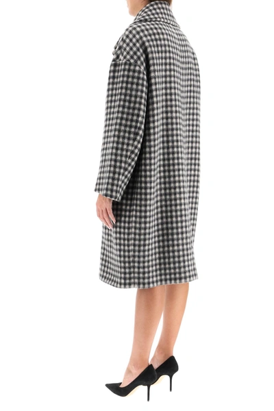 Shop N°21 Oversized Wool Blend Coat In White,black