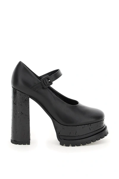 Shop Haus Of Honey Laquer Doll Mary Jane Pumps In Black