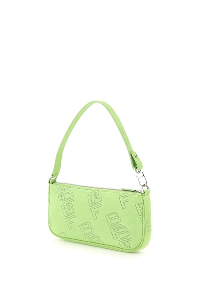Shop By Far Suede Leather Rachel Bag In Green
