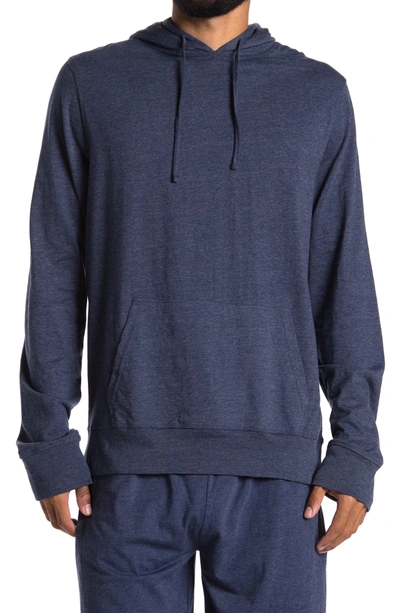 Unsimply Stitched Pajama Pullover Hoodie In Heather Navy