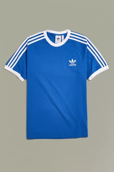Shop Adidas Originals 3-stripe Tee In Blue