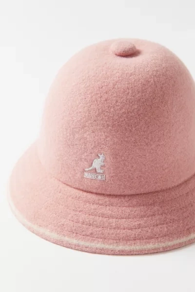 Shop Kangol Stripe Casual Wool Hat In Rose