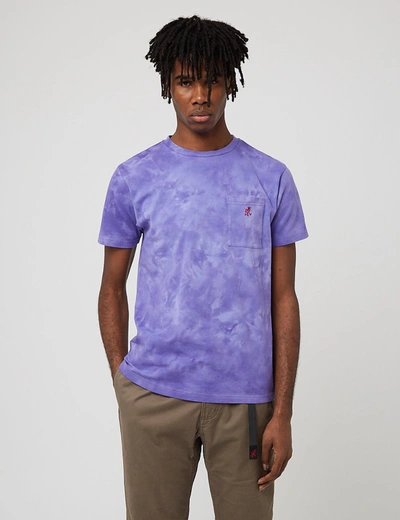 Shop Gramicci One Point Pocket T-shirt (tie Dye) In Purple