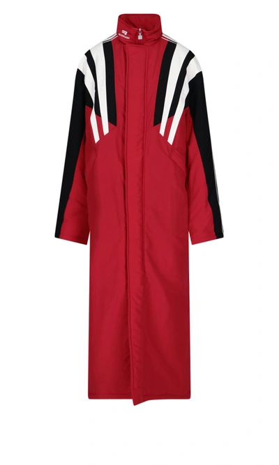 Shop Balenciaga Sporty B Tracksuit Coat In Red