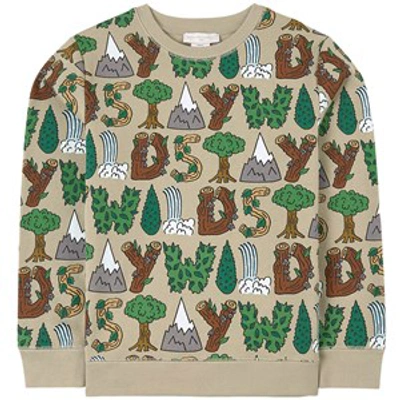 Stella Mccartney Illustration-print Organic Cotton Sweatshirt In Grey