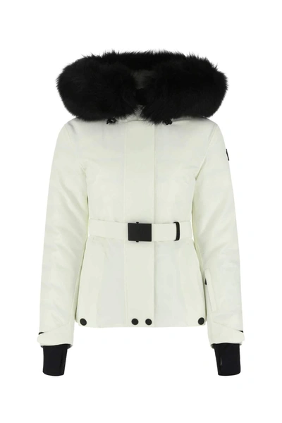Shop Moncler Grenoble Laplance Belted Jacket In White