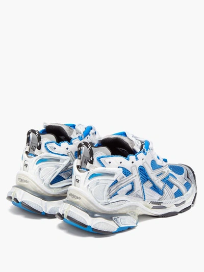 Women's Runner Distressed Mesh And Rubber Sneakers In Blue