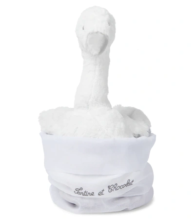 Shop Tartine Et Chocolat Baby Paloma Goose Plush Toy In Blanc