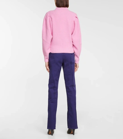 Shop Isabel Marant Adele Wool And Cashmere Sweater In Pink
