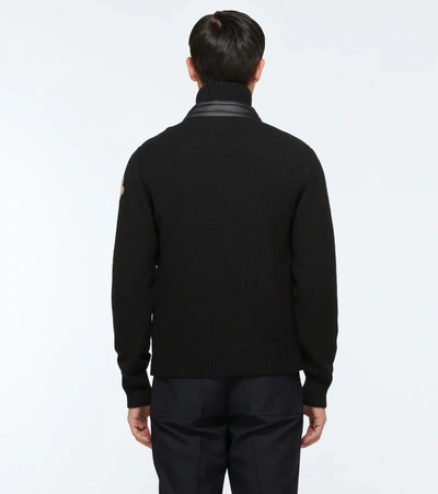 Shop Moncler Down-padded Cardigan In Black