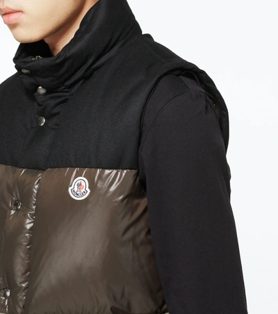 Moncler Mens Black Brown Aveillan Padded Shell-down Jacket 38 In Multicoloured