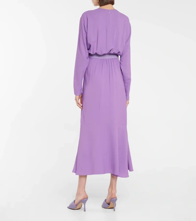 Shop Stella Mccartney Cut-out Midi Dress In Grape
