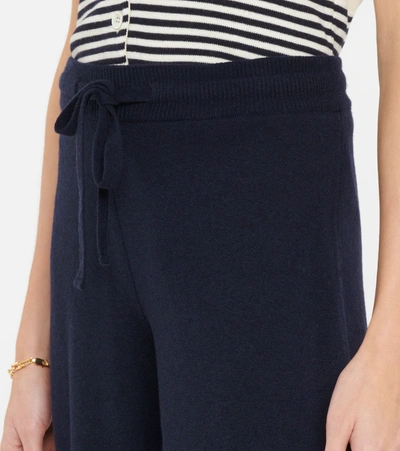 Shop Nanushka Ylia Wool-blend Sweatpants In Navy