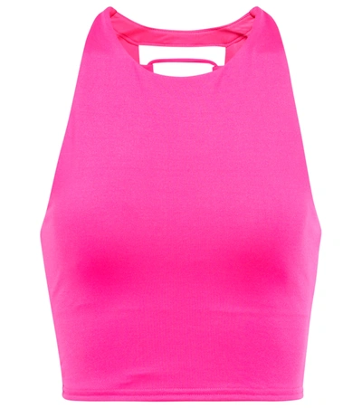 Shop Alo Yoga Movement Sports Bra In Neon Pink