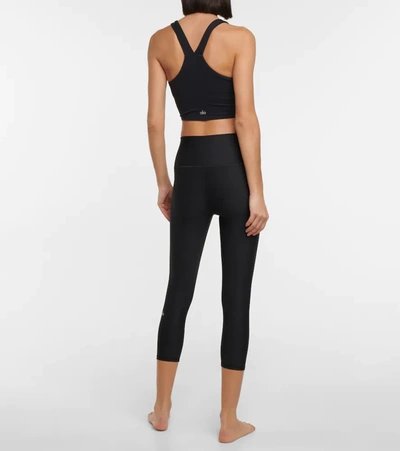 Shop Alo Yoga Real Stretch-jersey Sports Bra In Black