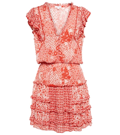 Poupette St Barth Paulina Floral Minidress In Pink Antibes