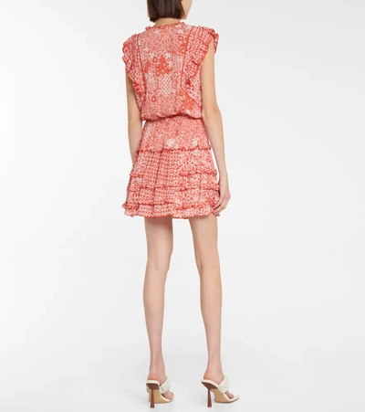 Poupette St Barth Paulina Floral Minidress In Pink Antibes