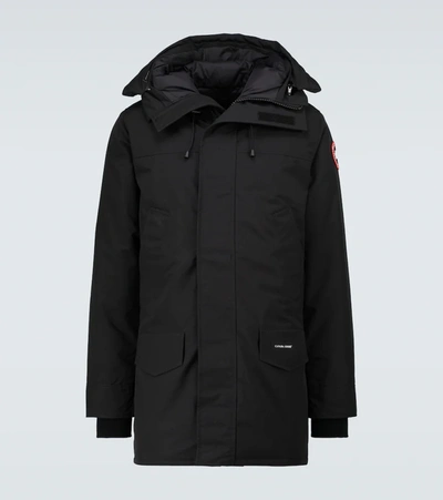 Shop Canada Goose Langford Hooded Parka Jacket In Black
