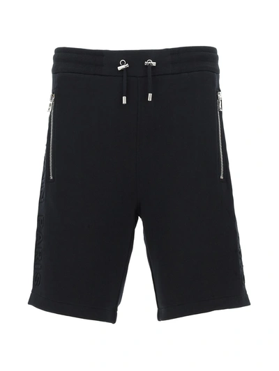Shop Balmain Shorts In Noir
