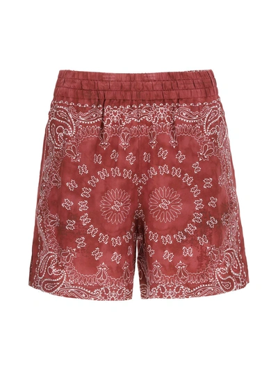 Shop Golden Goose Shorts In Orient Red