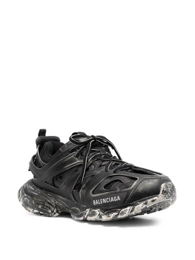 Shop Balenciaga Faded Track Sneaker Faded Black