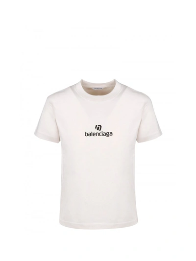 Shop Balenciaga T-shirts & Vests In Chalk Black
