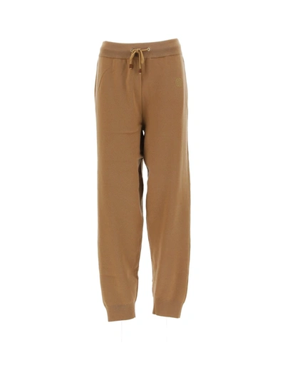 Shop Burberry Trousers In Camel