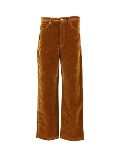 Shop Jacquemus Trousers In Brown