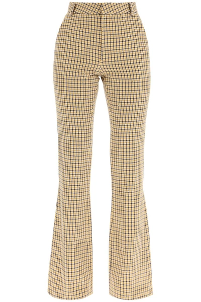 Shop Alessandra Rich Checked Bootcut Trousers In Multi