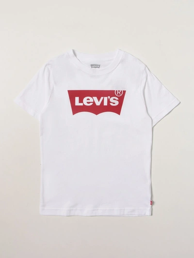 Shop Levi's T-shirt  Kids Color White