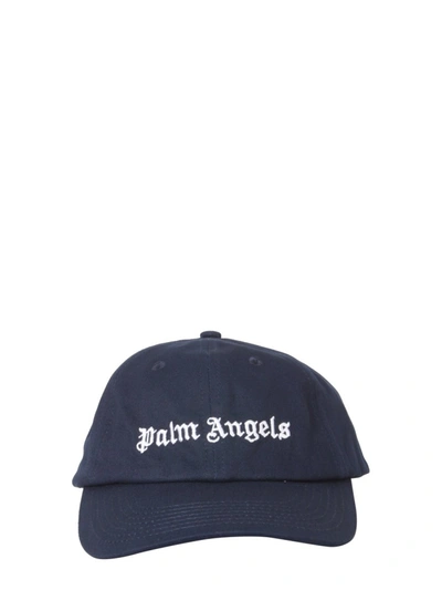 Shop Palm Angels Cotton Baseball Hat In Blue