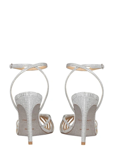 Shop Giannico Eve Sandals In Silver