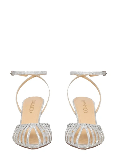 Shop Giannico Eve Sandals In Silver