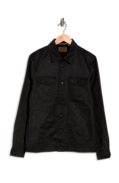 Shop Jeremiah Rockwell Patch Pocket Shirt Jacket In Black