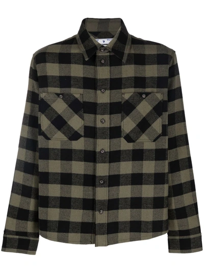 Shop Off-white Arrows Print Flannel Shirt In Mixed Colours