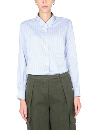 Aspesi Striped Pattern Shirt In Multicolour