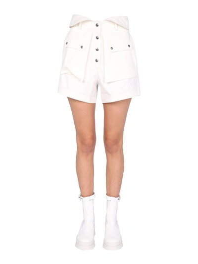 Philosophy Di Lorenzo Serafini High Waist Bermuda In White