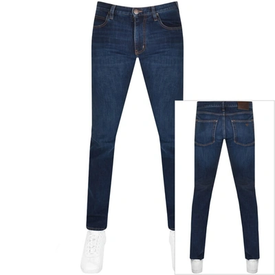 Shop Armani Collezioni Emporio Armani J21 Regular Jeans Mid Wash Navy