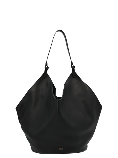 Shop Khaite Lotus Medium Hand Bag In Black