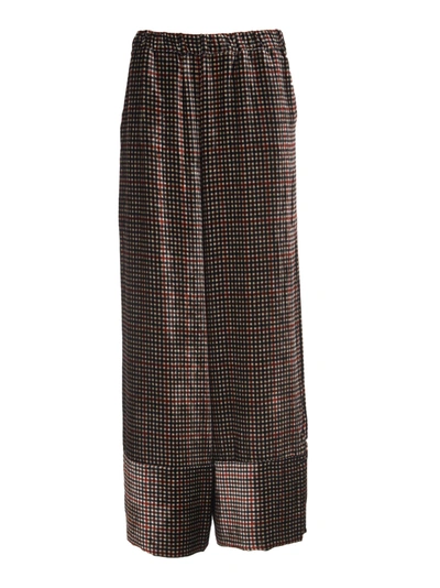 Shop Pierre-louis Mascia Checked Velvet Trousers In Brown