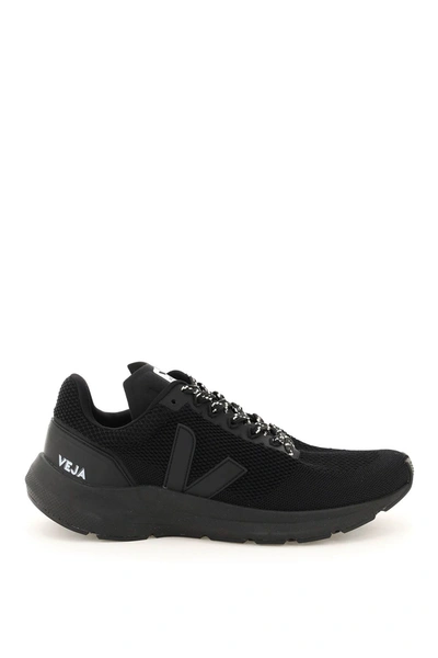 Shop Veja Marlin V-knit Sneakers In Full Black (black)