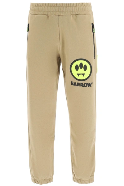 Shop Barrow Cotton Sweatpants In Fango (brown)