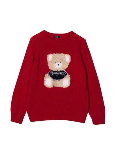 Shop Il Gufo Sweater With Embroidery In Rosso