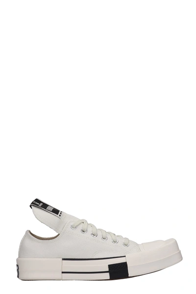 Shop Drkshdw Turbodrk Low Sneakers In White Canvas
