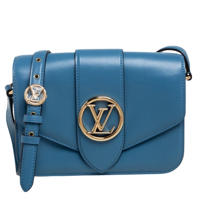 Louis Vuitton LV Pont 9 orage new Blue Leather ref.793740 - Joli