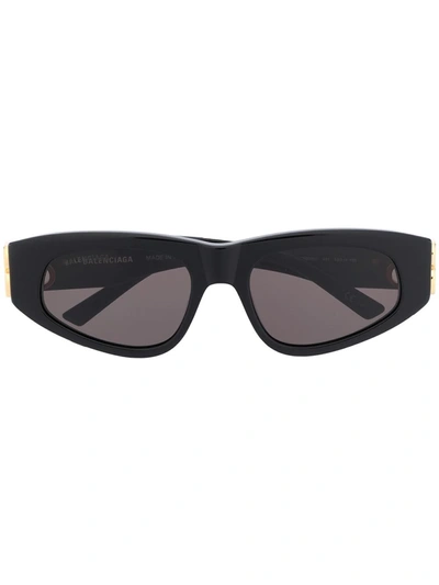 Shop Balenciaga Dynasty D-frame Sunglasses In Black