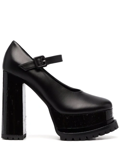 Shop Haus Of Honey Platform Sole Pumps In Black